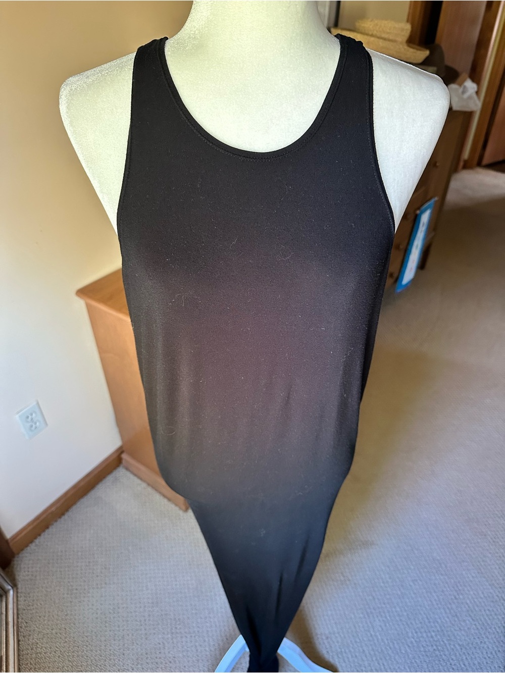Mikoh Mavericks Black Maxi Dress Coverup Racerback Sz 1/Sm - Picture 4 of 13